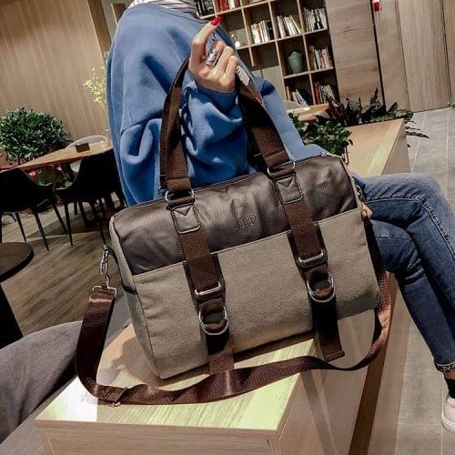 Soft Nylon Cloth Shoulder Bag Sports Gym Travel Handbag (Grey)