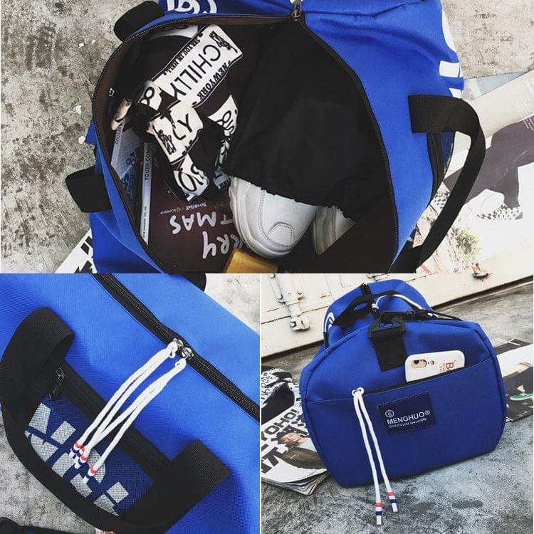 Soft Oxford Textile Cloth Shoulder Bag Sports Gym Travel Handbag (Blue)