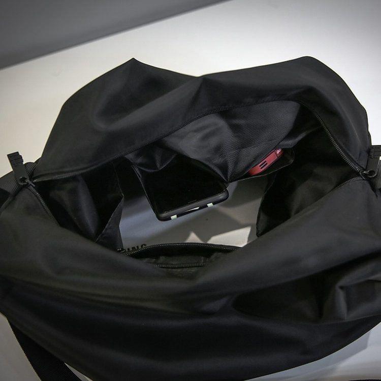 Soft Nylon Cloth Shoulder Sports Gym Yoga Handbag (L)