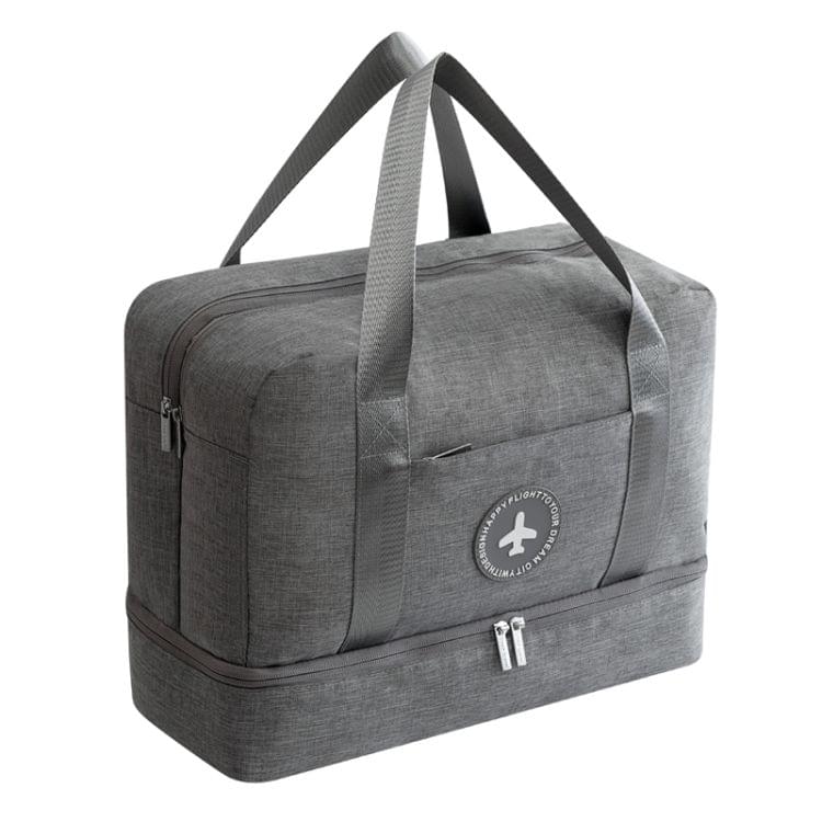 Waterproof Large Capacity Double Layer Beach Bag Portable Sports Bags Cube Bags Travel Bags(Orange Powder)