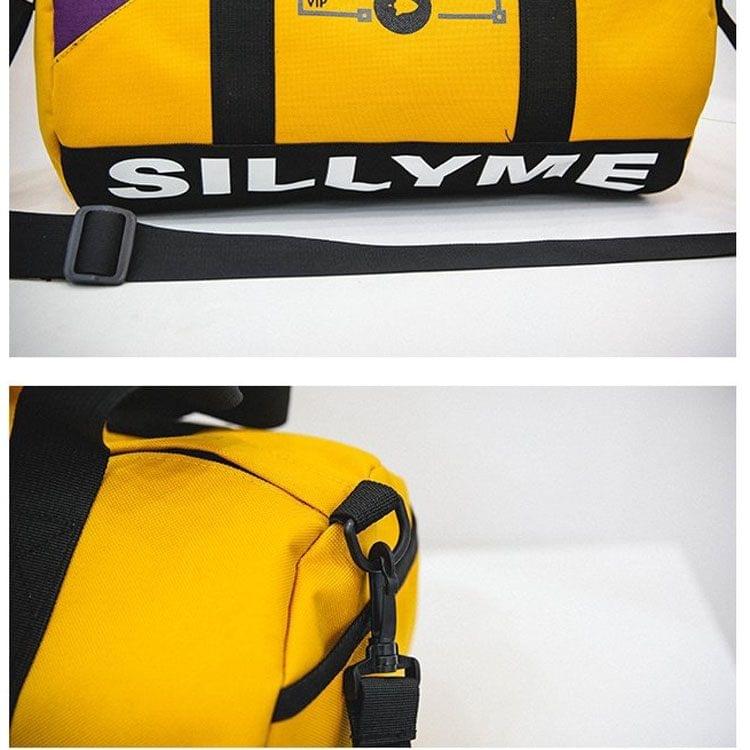 Nylon Shoulder Travel Bag Leisure Sport Handbag (Yellow)