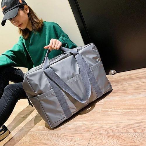 Leisure Oxford Cloth Shoulder Travel Bag Sport Handbag (Grey)