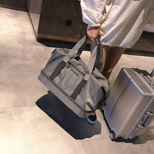 Nylon Shoulder Travel Bag Leisure Sport Handbag (Grey)
