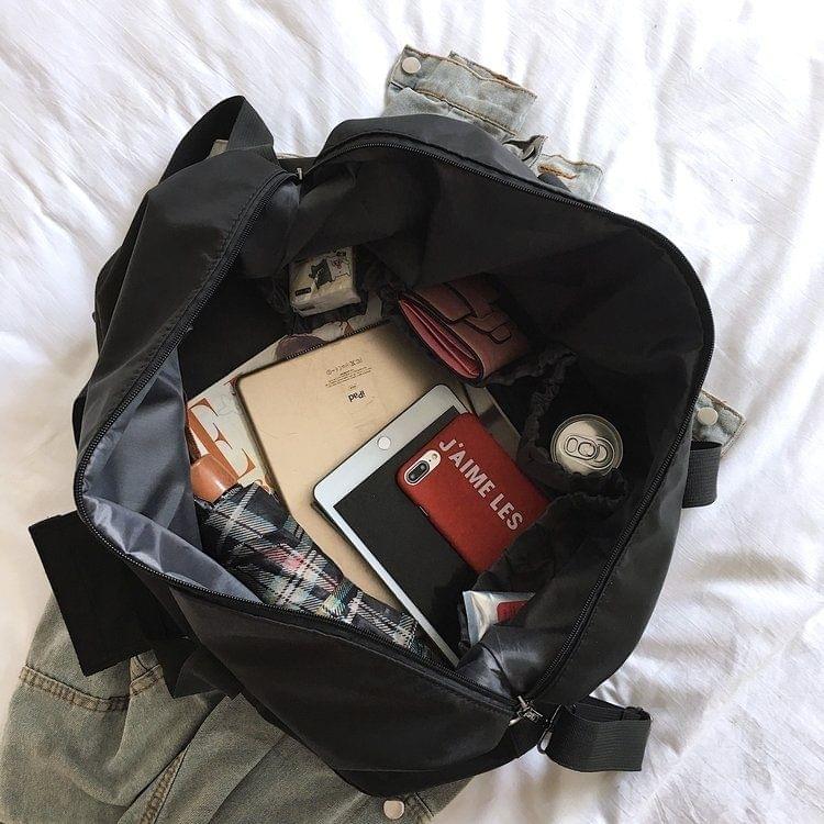 Nylon Shoulder Travel Bag Leisure Sport Handbag (Grey)