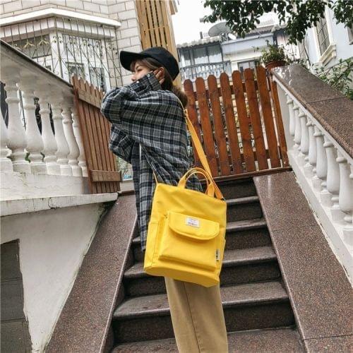 Anti-splash Nylon Fabric Single Shoulder Messenger Bag Ladies Handbag Bags (Yellow)