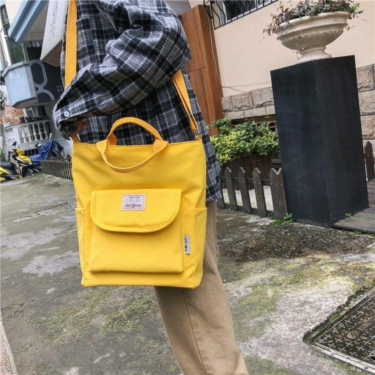 Anti-splash Nylon Fabric Single Shoulder Messenger Bag Ladies Handbag Bags (Yellow)