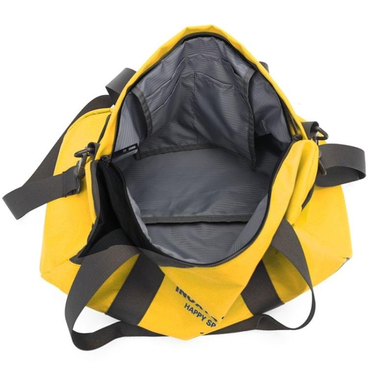 IX LK8074 Alphabet Printing Cylinder Shape Bottom Waterproof One-shoulder Portable Yoga Travel Bag for Men / Women, Size: 40 x 24 x 24cm(Black)