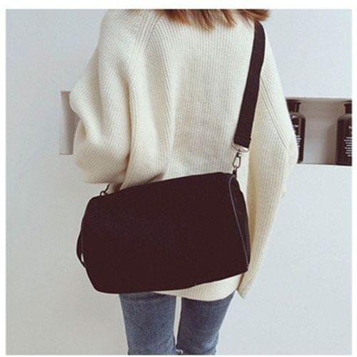 Soft Velvet Shoulder Sports Gym Handbag Travel Bag (Black)