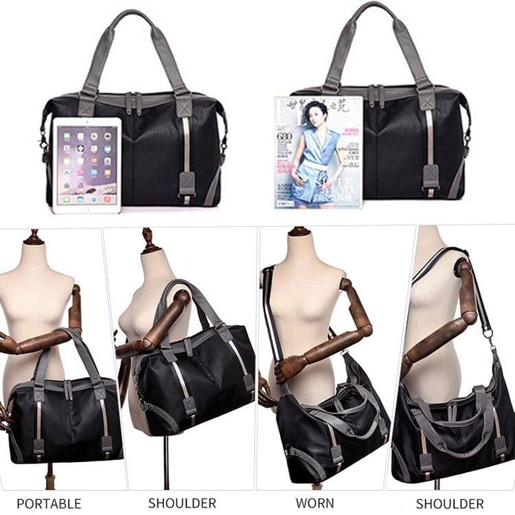 Waterproof Oxford Cloth Shoulder Travel Bag Sports Gym Handbag (Blue)