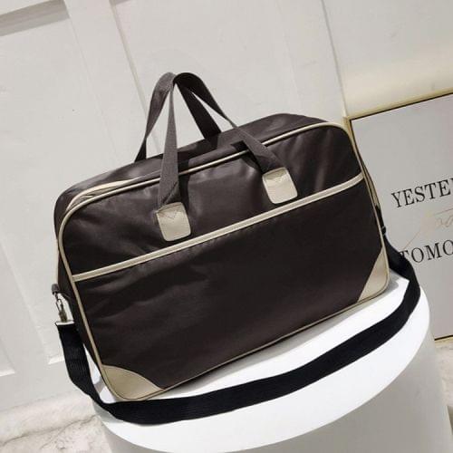 Nylon Shoulder Travel Bag Leisure Sport Handbag (Brown)