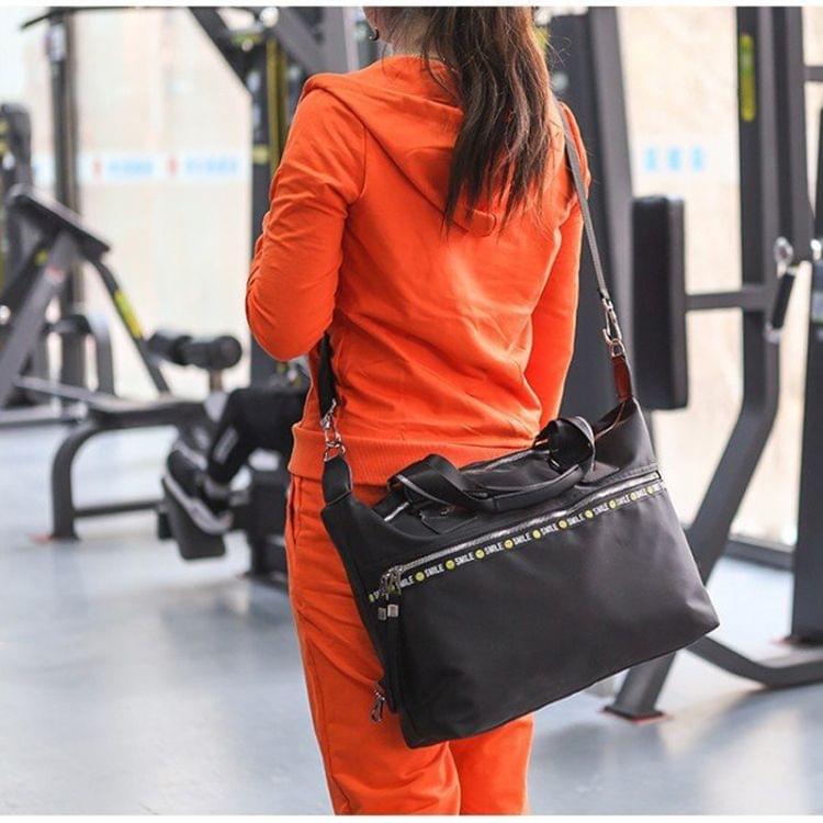 Smile Pattern Shoulder Sports Gym Travel Handbag (L)