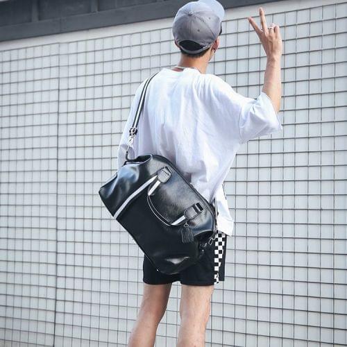 PU Leather Single Shoulder Travel Bag Leisure Sport Handbag  (Size: L)