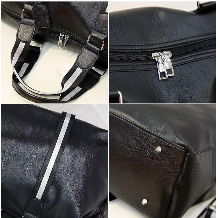 PU Leather Single Shoulder Travel Bag Leisure Sport Handbag  (Size: L)