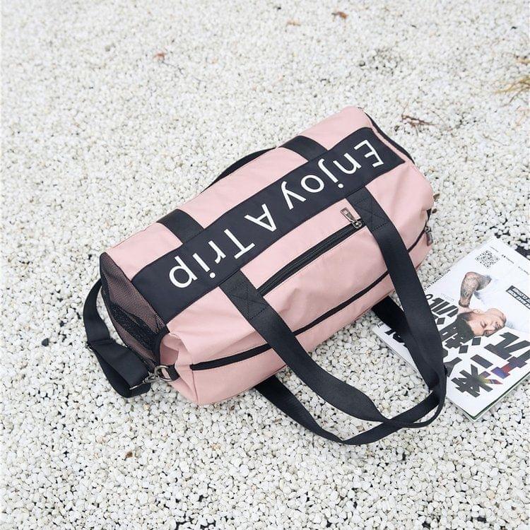 Leisure Sport Handbag Shoulder Travel Bag (Color:Pink Size: + L)