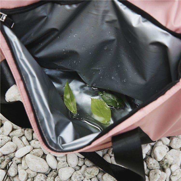 Leisure Sport Handbag Shoulder Travel Bag (Color:Pink Size: + L)