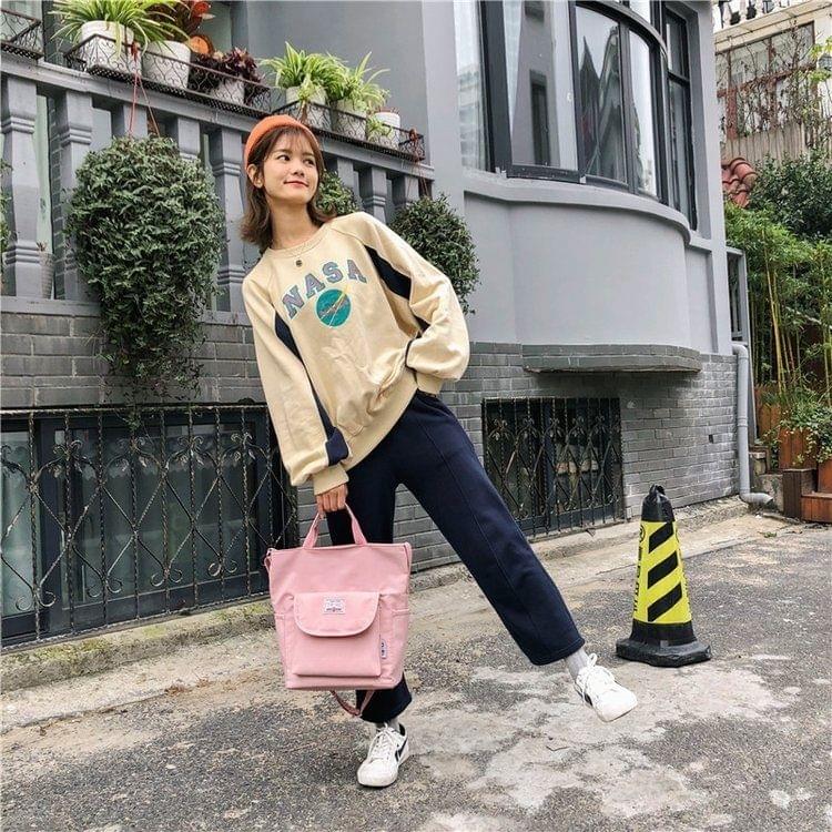 Anti-splash Nylon Fabric Single Shoulder Messenger Bag Ladies Handbag Bags (Pink)