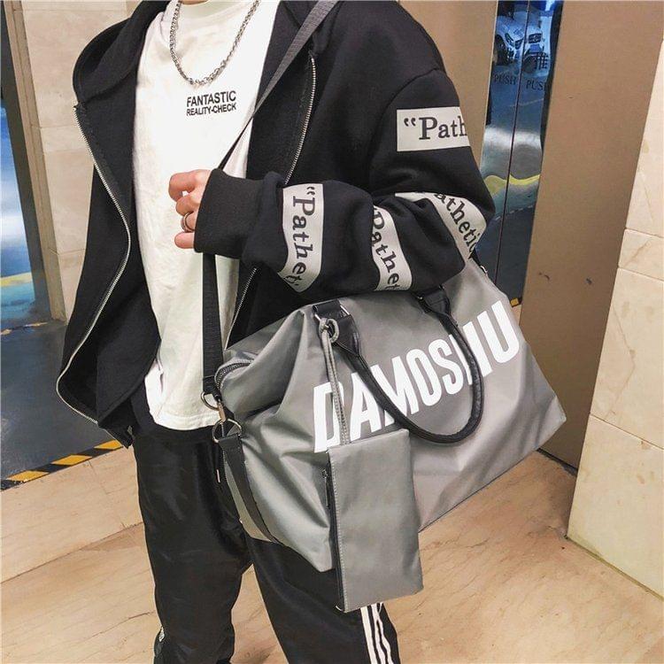 Soft Nylon Cloth Shoulder Travel Bag Sports Gym Handbag