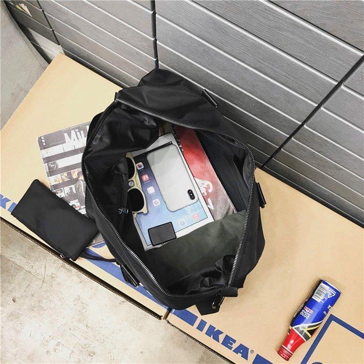 Soft Nylon Cloth Shoulder Travel Bag Sports Gym Handbag
