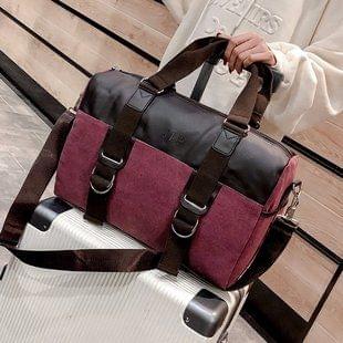 Soft Nylon Cloth Shoulder Bag Sports Gym Travel Handbag (Purple)