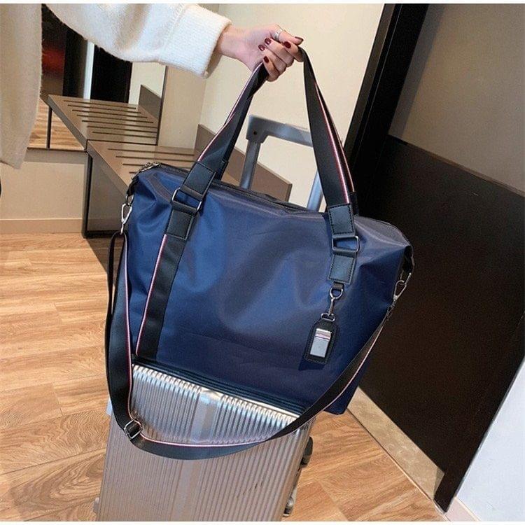 Nylon Shoulder Travel Bag Leisure Handbag (Blue)