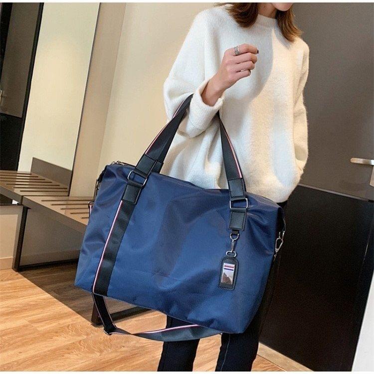 Nylon Shoulder Travel Bag Leisure Handbag (Blue)