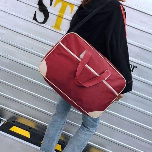 Nylon Shoulder Travel Bag Leisure Sport Handbag (Red)
