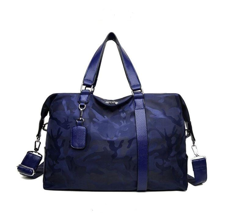 Oxford Cloth Shoulder Travel Bag Leisure Sport Handbag (Blue)