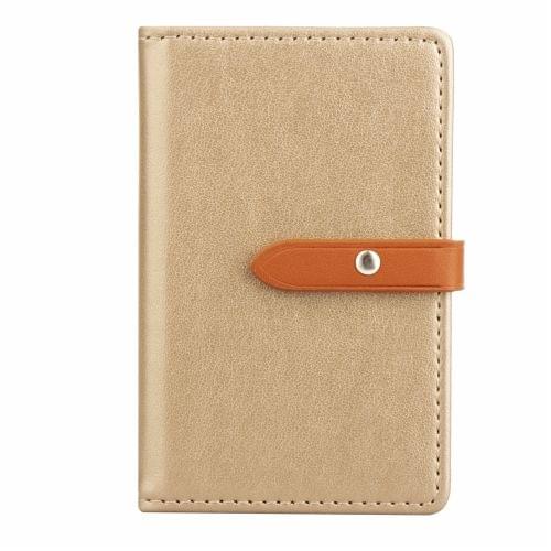 Mobile Phone Universal With Retro Thin Button Pure Color Card Slot & Wallet & Holder & Photo Frame(Gold)