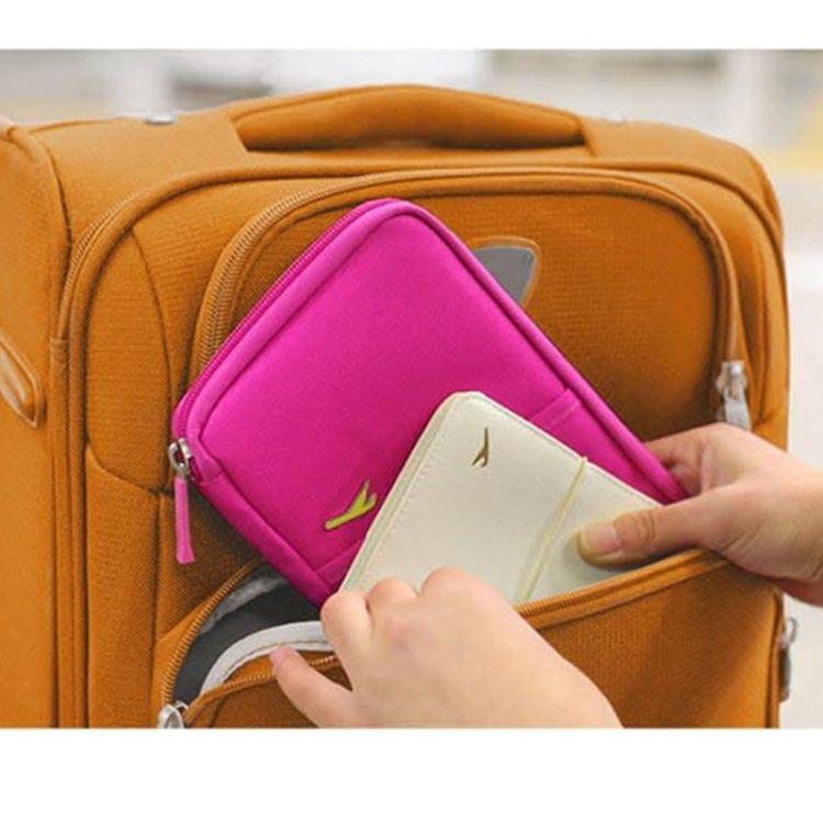 Multi-function Passport Travel Wallet Certificates Ticket Case with Card Slots & Wallet (Blue)