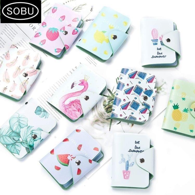 20-Bits Large Capacity Cartoon Pattern Bank Card Package Card Holder Anti-degrosion(Blue polar bear)
