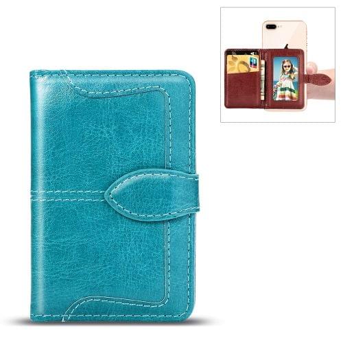 Mobile Phone Universal With Retro Pure Color Card Slot & Wallet & Holder & Photo Frame (Green)