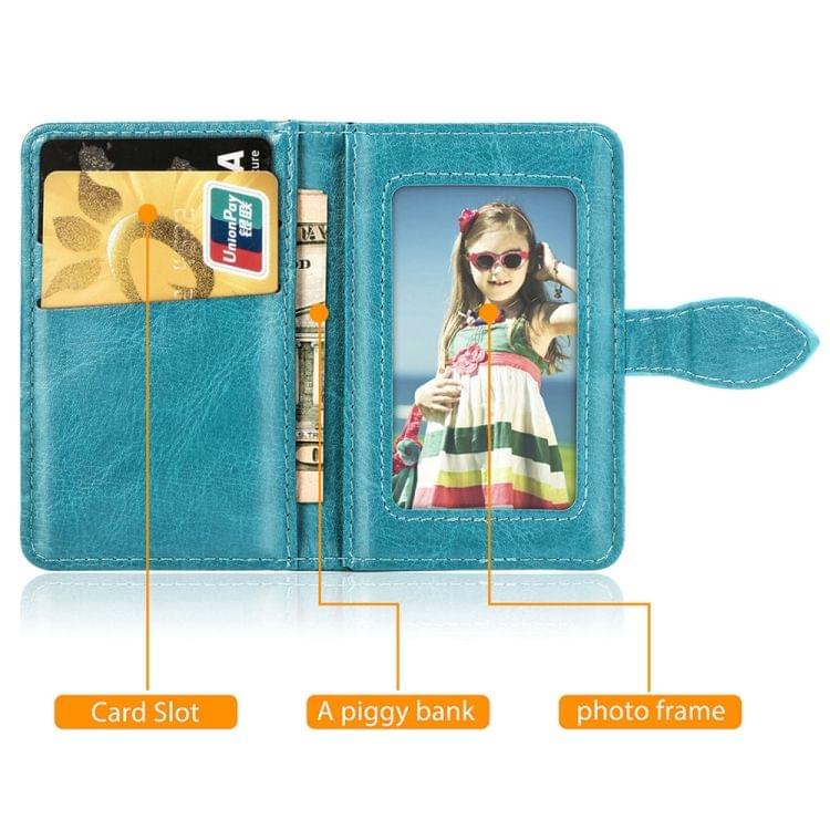 Mobile Phone Universal With Retro Pure Color Card Slot & Wallet & Holder & Photo Frame (Green)