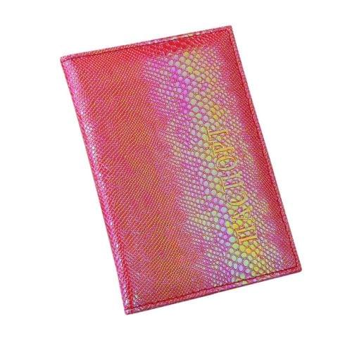 Unisex Passport Cover Unique Lizard print Passport Holder Protector Wallet Business Card Soft Passport Cover(Red)