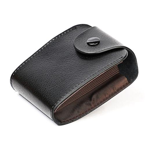 KB187 Litchi Texture Leather Large-capacity Card Holder Wallet (Black)