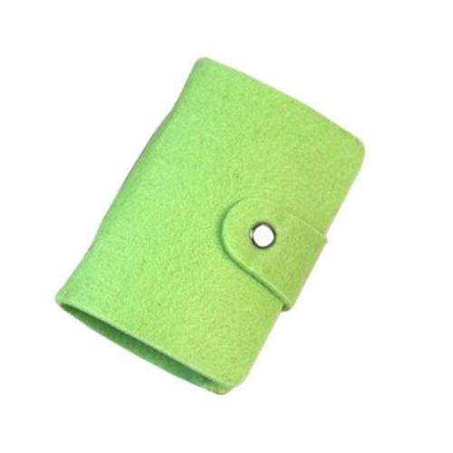 3 PCS Vintage Wool Felt 24 Multi-card Card Package Bus Bank Card Bag(Green)