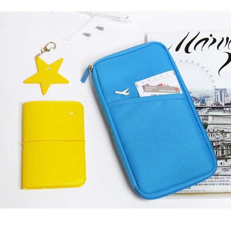 Multi-function Passport Travel Wallet Certificates Ticket Case with Card Slots & Wallet(Black)