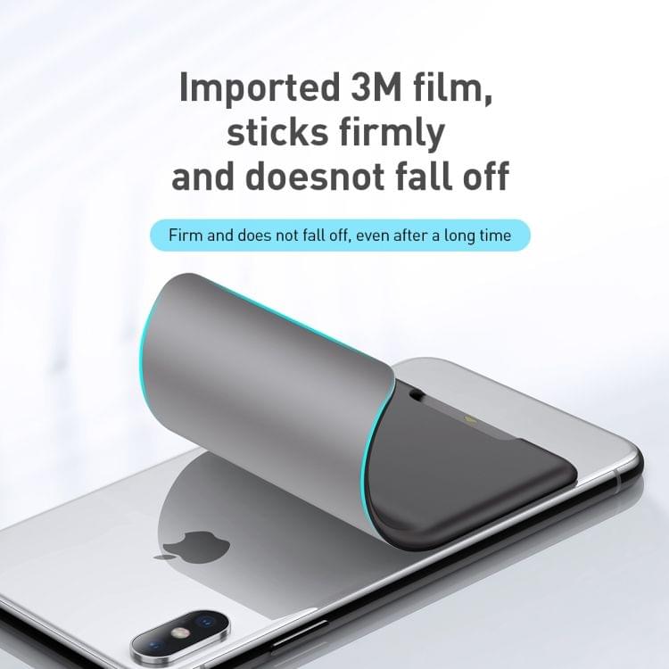 Baseus Mobile Phone Back Stick Silicone Card Bag(Light Grey)
