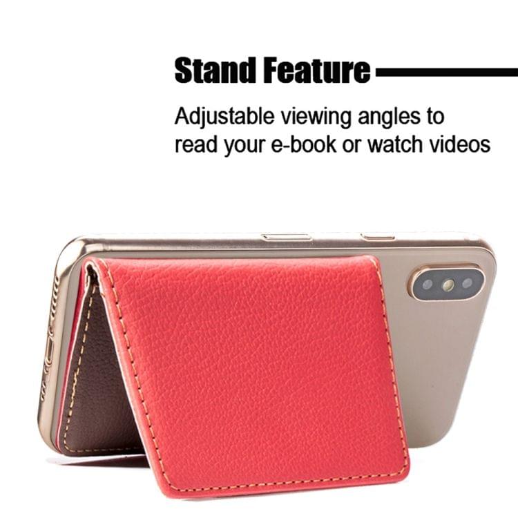 Mobile Phone Universal Leaf multi-function Card Slot & Wallet & Holder & Photo Frame (Blue)