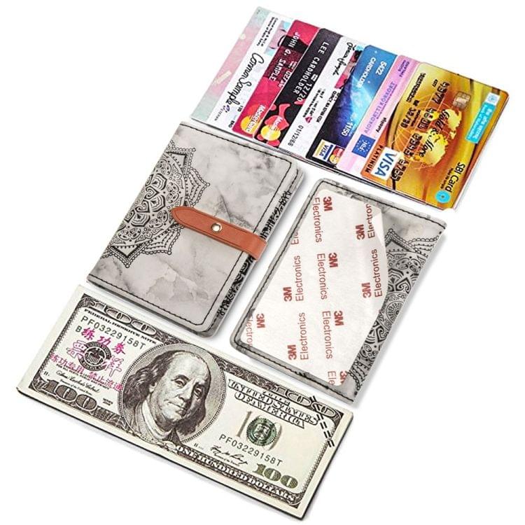 Mobile Phone Universal Thin Buckled Mandala Card Slot & Wallet & Holder & Photo Frame (Black)