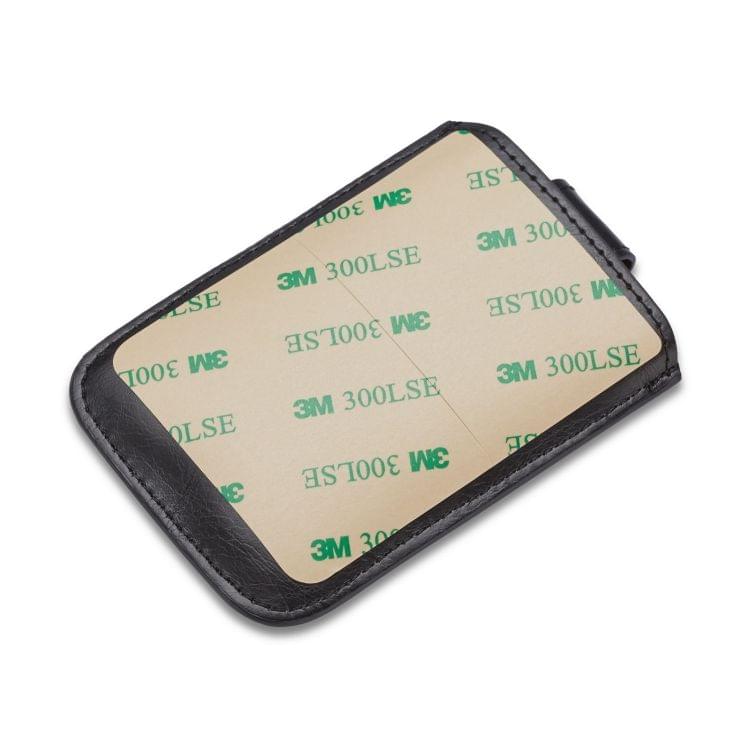 MUXMA RFID Blocking Leather Pocket Card 5 Card Pack Mobile Shell 3M Plastic Credit Card Set (Black)