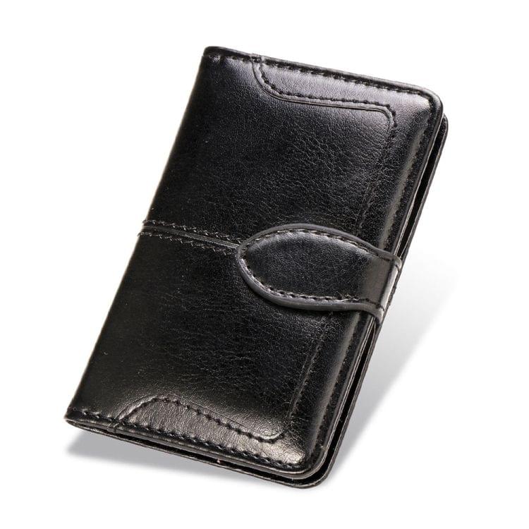 Mobile Phone Universal With Retro Pure Color Card Slot & Wallet & Holder & Photo Frame (Black)