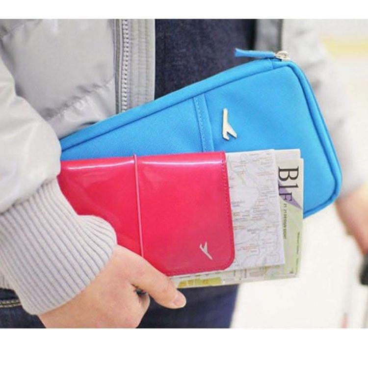 Multi-function Passport Travel Wallet Certificates Ticket Case with Card Slots & Wallet (Dark Blue)