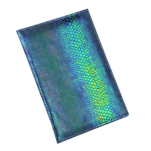 Unisex Passport Cover Unique Lizard print Passport Holder Protector Wallet Business Card Soft Passport Cover(Dark blue)