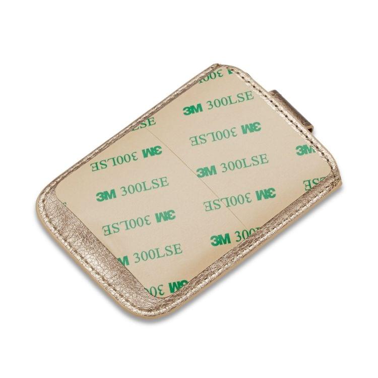 MUXMA RFID Blocking Leather Pocket Card 5 Card Pack Mobile Shell 3M Plastic Credit Card Set (Gold)