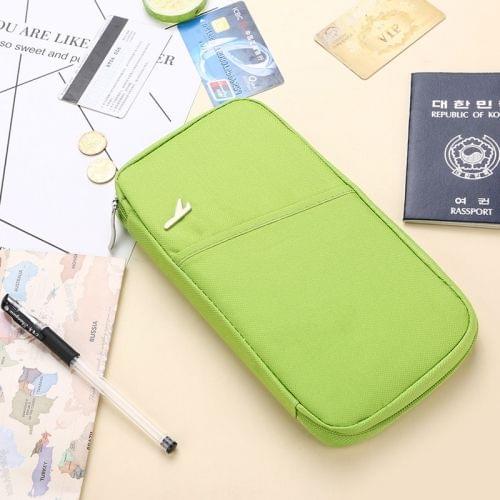 Multi-function Passport Travel Wallet Certificates Ticket Case with Card Slots & Wallet (Green)