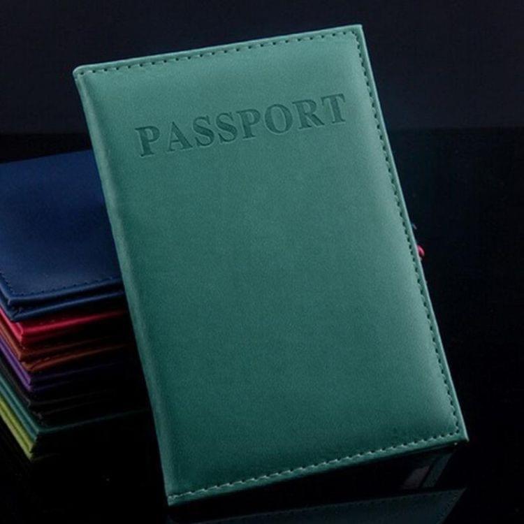 Artificial Leather Travel Passport Cover(purple)
