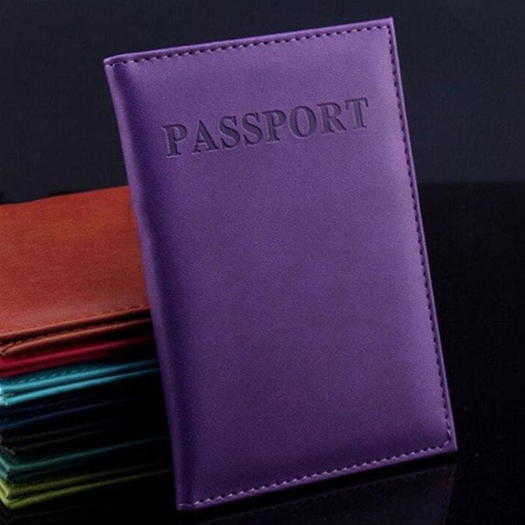 Artificial Leather Travel Passport Cover(deep blue)