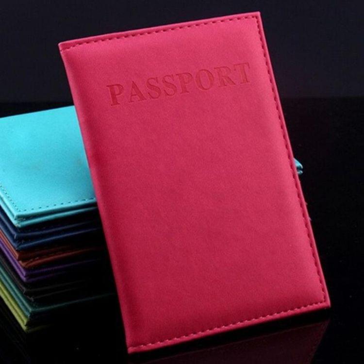 Artificial Leather Travel Passport Cover(deep blue)
