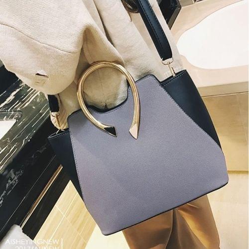 Matte PU Leather Single Shoulder Bag Ladies Handbag Messenger Bag (Grey)