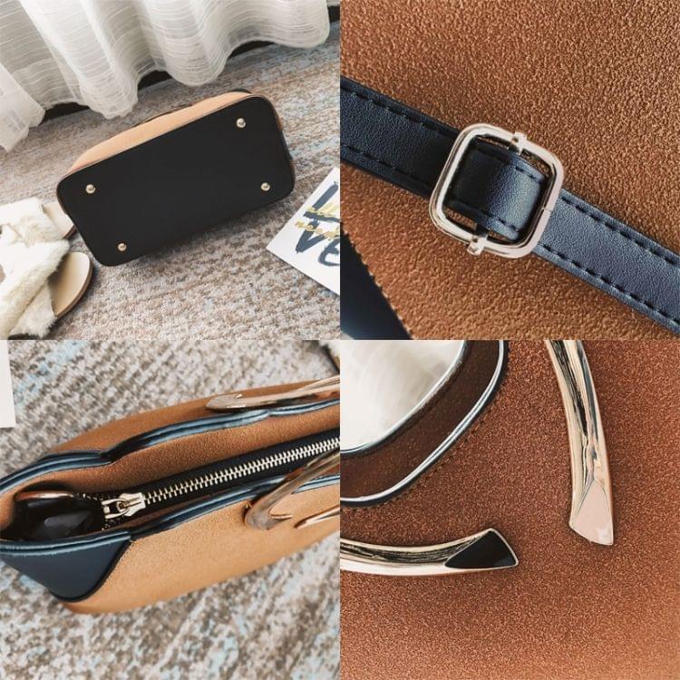 Matte PU Leather Single Shoulder Bag Ladies Handbag Messenger Bag (Grey)
